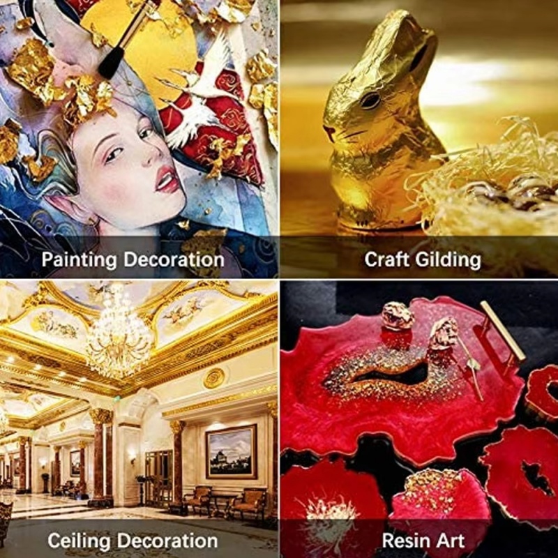 100枚入り 模造金銀銅箔紙 DIY樹脂キャンドル石膏クラフ - Resin Art Gift For Wedding のレビューと価格